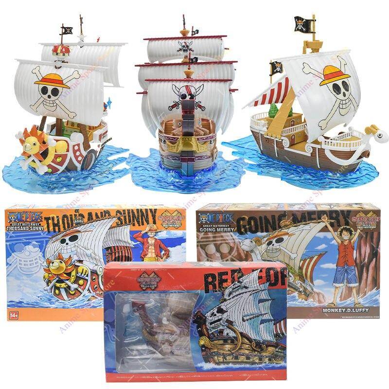 Anime One Piece Thousand Sunny & Meryl Boat Pirate Ship Figure PVC Action  Figure Toys Collectible